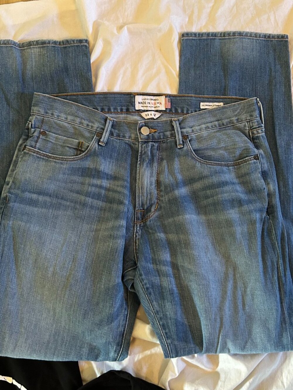 Mens lucky brand 221 original straight size 33x 32 pants blue jeans